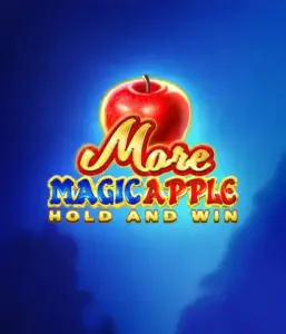 Discover the spellbinding allure of More Magic Apple Hold and Win Slot by 3 Oaks Gaming, highlighting a luminous red apple against a deep blue background. This graphic captures the game's theme of enchantment and wonder. Suited for those enchanted by fairy-tale slots, the vibrant colors and appealing artwork draw players into the game's magical world. 